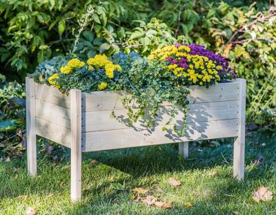 Zylina Wooden Raised Garden Planter, 38 in. x 24 in. x 22 in., Large
