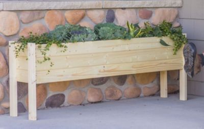 Image showing  Wooden Raised Garden Planter, 60 in. x 12 in. x 22 in., Extra Long