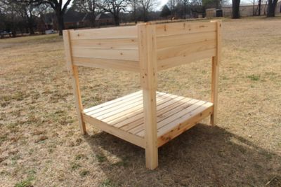 Image showing  Wooden Raised Garden Planter with Storage Shelf, 36 in. x 36 in. x 36 in.