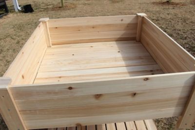 Image showing  Wooden Raised Garden Planter with Storage Shelf, 36 in. x 36 in. x 36 in.