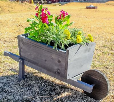 Zylina Rustic Wheelbarrow Outdoor Planter, DDP-1855