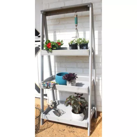 Zylina garden storage shelves with hooks Plant Stands & Accessories