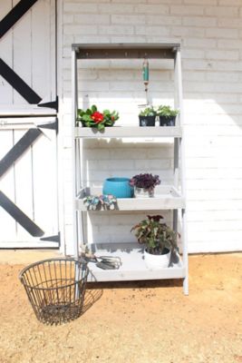 Image showing  Garden Storage Shelves with Hooks
