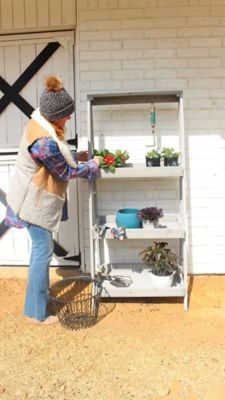 Image showing  Garden Storage Shelves with Hooks