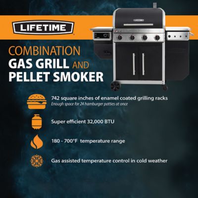 Image showing  742 sq. in. Pellet Smoker and Grill Combo
