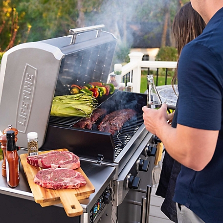 Lifetime Gas Grill and Wood Pellet Smoker Combo, WiFi and  Bluetooth Control Technology : Patio, Lawn & Garden