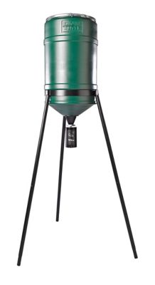 On Time Feeders 32 gal. Lifetime Game Feeder with Tripod, 1 to 12 Feedings Per Day