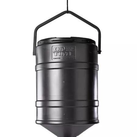 On Time Feeders 150 lb Capacity Drum with Hanging Rack Game Feeder Accessories