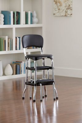 Image showing 7 th COSCO Stylaire Retro Chair with Step Stool with Pullout Steps