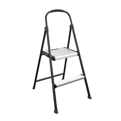 COSCO 2-Step 250 lb. Capacity Metal Folding Step Stool with Rubber Hand Grip