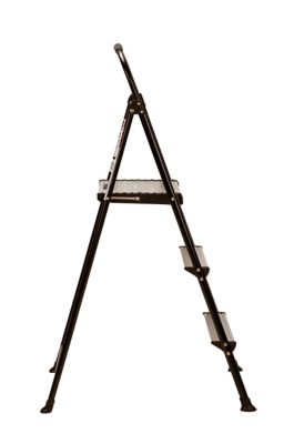 Image showing  3-Step 250 lb. Capacity Metal Folding Step Stool with Rubber Hand Grip, 8 ft. 10 in. Max Reach, ANSI Type 1