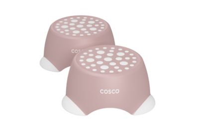 COSCO Kids One-Step Step Stool (Pink, Tall, 2-pack)