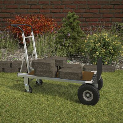 Image showing  1,000 lb./800 lb. Capacity 4-Wheel 2-in-1 Hybrid Commercial Use Hand Truck