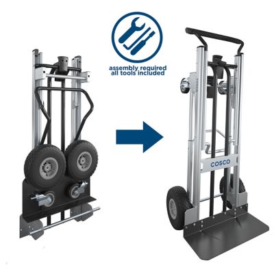 Image showing 7 th COSCO 1,000 lb./800 lb. Capacity 4-Wheel 2-in-1 Hybrid Commercial Use Hand Truck