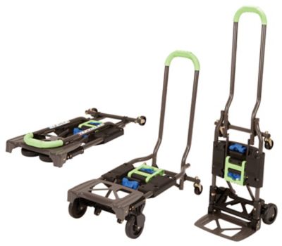 COSCO 300 lb. Capacity Shifter Multi-Position Folding Hand Truck and Cart, Green