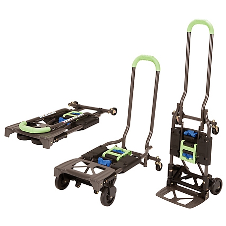 COSCO 300 lb. Capacity Shifter Multi-Position Folding Hand Truck and Cart, Green