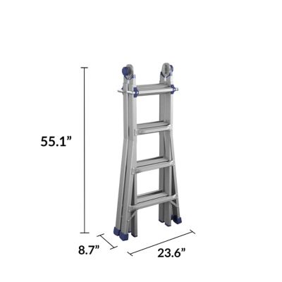 COSCO 300 lb. Capacity Aluminum Multi-Position Type IA Ladder, 18 ft. Reach