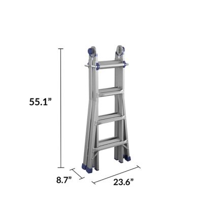 COSCO 18 ft. 300 lb. Capacity Aluminum Multi-Position Ladder, Type IA