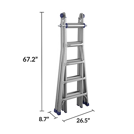 COSCO 300 lb. Capacity Aluminum Multi-Position Type IA Ladder, 22 ft. Reach