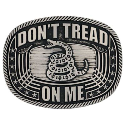 Montana Silversmiths Don't Tread On Me Roped Attitude Belt Buckle, A903