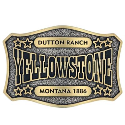 Montana Silversmiths Yellowstone Y Star Attitude Belt Buckle, A911YEL