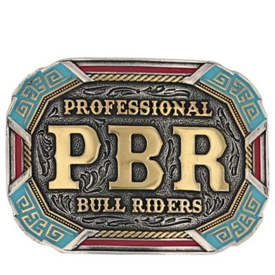 Montana Silversmiths PBR Vibrant Riders Belt Buckle, PBR939