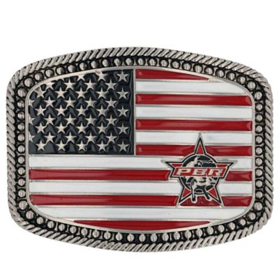 Montana Silversmiths PBR American Pride Belt Buckle, PBR940