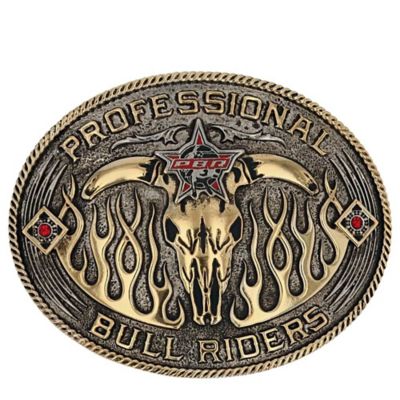 Montana Silversmiths PBR Open Flames Belt Buckle, PBR941