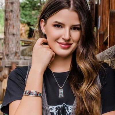 Image showing  Women's American Legends Curved Cuff Bracelet, Rose Gold