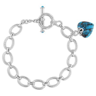 Image showing  Women's Untamable Heart of Stone Brass Bracelet, Silver