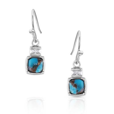 Montana Silversmiths Golden Rush Earrings, Turquoise, ER5178