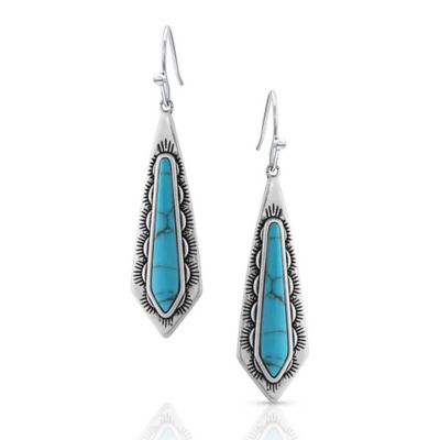 Montana Silversmiths Southwest Stream Earrings, Turquoise, ER5254