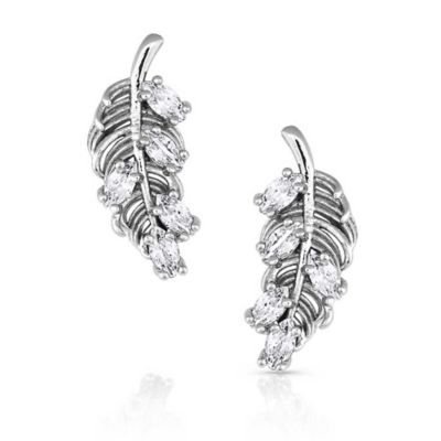 Montana Silversmiths Bridgerton Feather Earrings, ER5275