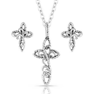 Montana Silversmiths Hold Steady Faith Cross Jewelry Set