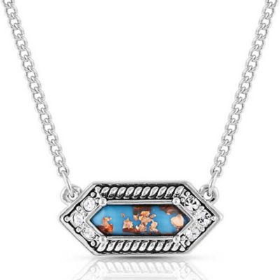 Montana Silversmiths Miner's Cobalt Turquoise Pendant Necklace, NC5190