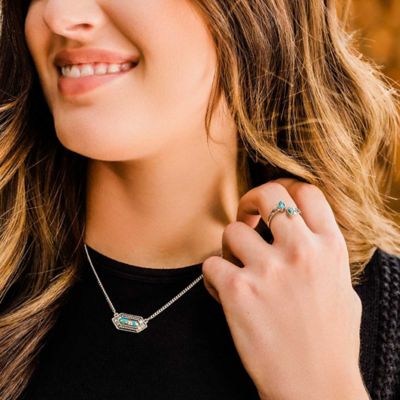 Image showing  Miner's Cobalt Turquoise Pendant Necklace, NC5190