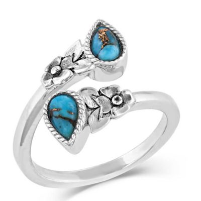 Montana Silversmiths Floral Ancestors Turquoise Wrap Ring, RG5193