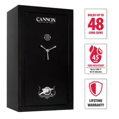 Cannon 48 Long Gun, E-Lock, 45 Min. Fire Rating, Gun Safe, Black