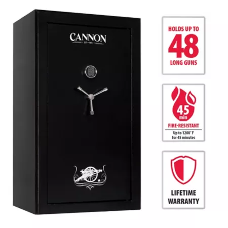 Canon 48 Long Gun 18.73 cu Electronic Lock Gun Safe 45 min Fire rating black Gun Safes