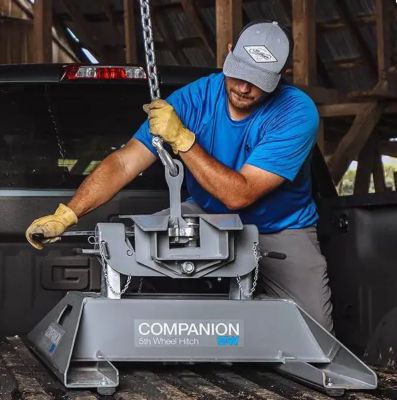 Image showing  5th Wheel Trailer Hitch Lifting Bracket for B&W Hitch Companion and Patriot Series Hitches Steel