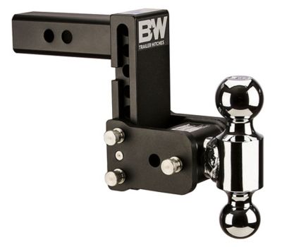 B&W Trailer Hitch Ball Mount Class IV Dual Ball with 2 in. and 2-5/16 in. Fits 2 in. Rec, 5 in. Drop TS10037B