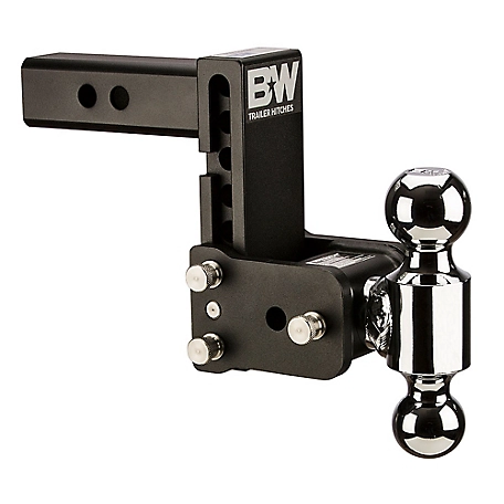 B&W Trailer Hitch Ball Mount Class IV Dual Ball with 2 in. and 2-5/16 in. Fits 2 in. Rec, 5 in. Drop TS10037B