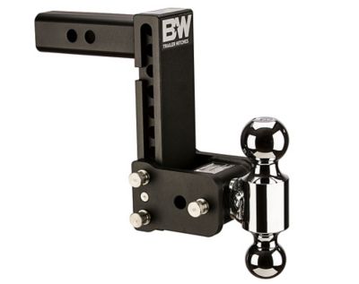 B&W Trailer Hitch Ball Mount Class IV Dual Ball with 2 in. and 2-5/16 in. Fits 2 in. Rec, 7 in. Drop TS10040B