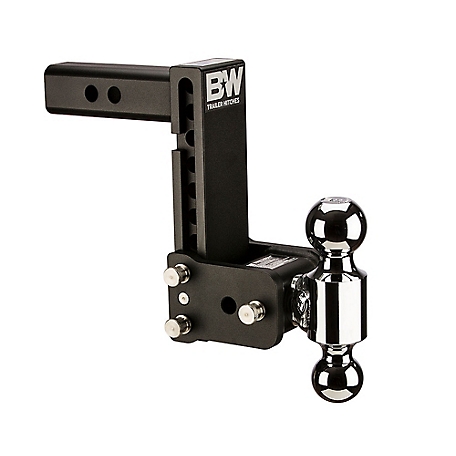 B&W Trailer Hitch Ball Mount Class IV Dual Ball with 2 in. and 2-5/16 in. Fits 2 in. Rec, 7 in. Drop TS10040B