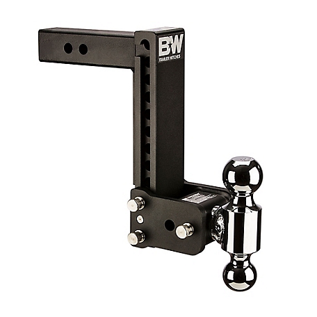 B&W Trailer Hitch Ball Mount Class IV Dual Ball with 2 in. and 2-5/16 in. Fits 2 in. Rec, 9 in. Drop TS10043B