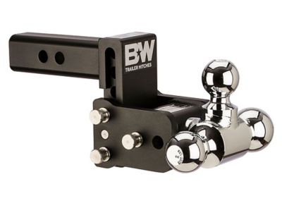 B&W Trailer Hitch Ball Mount Class IV Tri Ball with 1-7/8 in. 2 in. 2-5/16 in. Fits 2 in. Rec, 3 in. Drop TS10047B