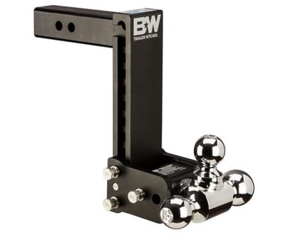 B&W Trailer Hitch Ball Mount Class IV Tri Ball with 1-7/8 in. 2 in. 2-5/16 in. Fits 2 in. Rec, 9 in. Drop TS10050B