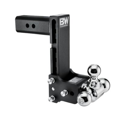 B&W 2-1/2 in. Receiver Tow and Stow Class V Trailer Hitch Tri-Ball Mount, 9 in. Drop, 14,500 lb. Capacity