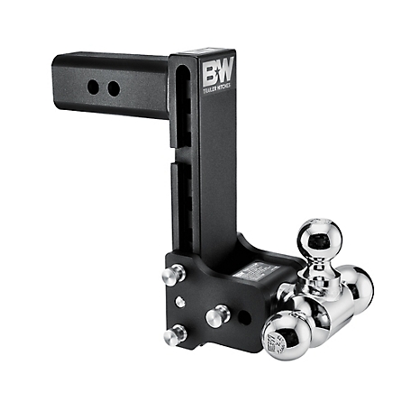 B&W Tow & Stow Trailer Hitch Ball Mount, Tri Ball, Class V, Fits 2-1/2 in. Rec, 9 in. Drop TS20050B