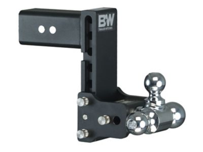 B&W Trailer Hitch Ball Mount Class V Tri Ball with 1-7/8 in. 2 in. 2-5/16 in. Fits 3 in. Rec, 7.5 in. Drop TS30049B